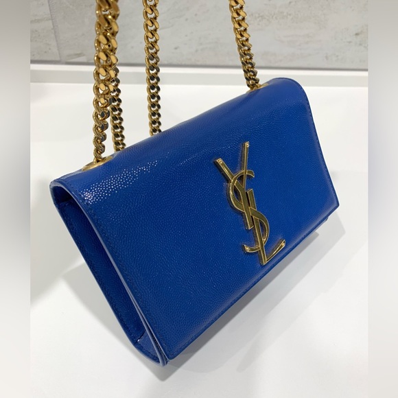 ❌SOLD❌Authentic Saint Laurent Grain De Poudre Small Monogram Kate Bag. - Picture 3 of 14